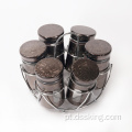 Os frascos de especiarias hexagonais pretas de venda a quente podem ser frescas e fáceis de limpar. Pode ser usado na cozinha